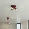 LAMPAMI - lampa na sufit, plafon sufitowy, oświetlenie do kuchni sufitowe, oświetlenie do przedpokoju sufitowe, lampa sufitowa do wiatrołapu, lampa sufitowa regulowana RING 3P burgund sollux