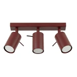 Lampa na sufit potrójna regulowana plafon sufitowy RING 3L burgund 