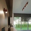 LAMPAMI - lampa na sufit, plafon sufitowy, lampa sufitowa regulowana, oświetlenie do kuchni sufitowe, lampa na korytarz, lampa sufitowa do pokoju młodzieżowego RING 3L burgund sollux