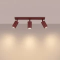 LAMPAMI - lampa na sufit, plafon sufitowy, lampa sufitowa regulowana, oświetlenie do kuchni sufitowe, lampa na korytarz, lampa sufitowa do pokoju młodzieżowego RING 3L burgund sollux
