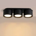 LAMPAMI - mała lampa sufitowa czarna, plafon sufitowy potrójny, czarna lampa sufitowa, lampa do korytarza, lampa do pokoju młodzieżowego, lampa sufitowa do kuchni MODO 3 czarny sollux