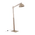 LAMPAMI - lampa podłogowa beżowa, lampa stojąca do salonu, lampa stojąca podłogowa do salonu, lampa z drewna stojąca OSLO SABIA