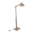 LAMPAMI - lampa podłogowa beżowa, lampa stojąca do salonu, lampa stojąca podłogowa do salonu, lampa z drewna stojąca OSLO SABIA