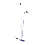 Granatowa lampa podłogowa podwójna metalowa 2xGU10 MONO