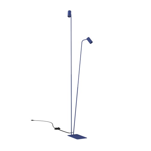 LAMPAMI - granatowa lampa podłogowa podwójna metalowa, lampa podłogowa, lampa stojąca granatowa, lampa podłogowa do czytania, lampa nocna stojąca, lampa podłogowa MONO NOWODVORSKI