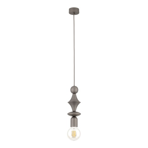 LAMPAMI - lampa wisząca pojedyncza ozdobna, lampa wisząca brązowa, lampa ozdobna, lampa wisząca do sypialni przy łóżku, oświetlenie nad kanapą w salonie, czy lampa dla nastolatków TOWER NEW BROWN