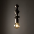LAMPAMI - lampa wisząca pojedyncza ozdobna, lampa wisząca brązowa, lampa ozdobna, lampa wisząca do sypialni przy łóżku, oświetlenie nad kanapą w salonie, czy lampa dla nastolatków TOWER NEW BROWN