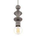 LAMPAMI - lampa wisząca pojedyncza ozdobna, lampa wisząca brązowa, lampa ozdobna, lampa wisząca do sypialni przy łóżku, oświetlenie nad kanapą w salonie, czy lampa dla nastolatków TOWER NEW BROWN