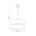 LAMPAMI - lampa wisząca boho rattanowa CALMA szkic