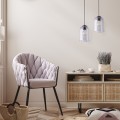 LAMPAMI - lampa sufitowa wisząca szklana, lampa pojedyncza wisząca, lampa do kuchni, lampa do pokoju, lampa na stół do jadalni, MOLLY PURPLE