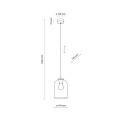 LAMPAMI - lampa sufitowa wisząca szklana MOLLY PURPLE szkic