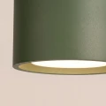 LAMPAMI - zielona lampa przysufitowa, lampa do kuchni, plafon sufitowy, mała lampa sufitowa, oświetlenie na przedpokój, lampa sufitowa na klatkę schodową, płaska lampa sufitowa MODO 3 zielona oliwka sollux