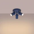LAMPAMI - lampa na sufit do pokoju, plafon sufitowy, lampa sufitowa niebieska, oświetlenie do kuchni, lampa w korytarzu, lampa młodzieżowa sufitowa RING 3P ultramaryna sollux