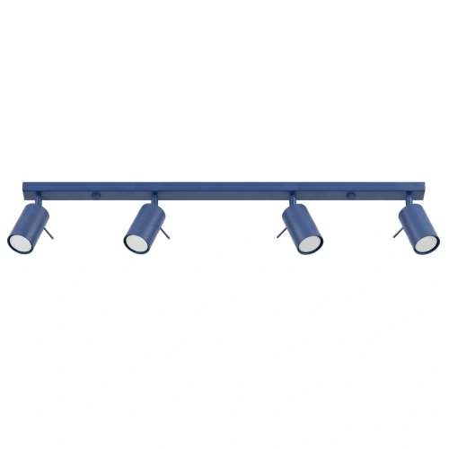 LAMPAMI - lampa sufitowa listwa, lampa sufitowa niebieska, lampa przysufitowa, tuby sufitowe, oświetlenie do kuchni, lampa na sufit do pokoju, nowoczesna lampa do przedpokoju, lampa młodzieżowa sufitowa RING 4L ultramaryna sollux