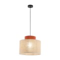 LAMPAMI - lampa wisząca pojedyncza, lampa wisząca boho, ponadczasowa lampa sufitowa wisząca, lampa do kuchni, lampa do salonu, lampa nad stół, przytulna lampa do sypialni DUO JUTA BROWN