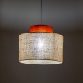 LAMPAMI - lampa wisząca pojedyncza, lampa wisząca boho, ponadczasowa lampa sufitowa wisząca, lampa do kuchni, lampa do salonu, lampa nad stół, przytulna lampa do sypialni DUO JUTA BROWN