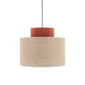 LAMPAMI - lampa wisząca pojedyncza, lampa wisząca boho, ponadczasowa lampa sufitowa wisząca, lampa do kuchni, lampa do salonu, lampa nad stół, przytulna lampa do sypialni DUO JUTA BROWN