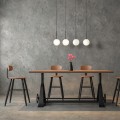 LAMPAMI - żyrandol kule, lampa wisząca nad stół w jadalni, żyrandol na listwie, żyrandol nad stołem, lampa wisząca kule szklane, oświetlenie nad stół, oświetlenie do jadalni nad stół MARTIN BLACK WHITE
