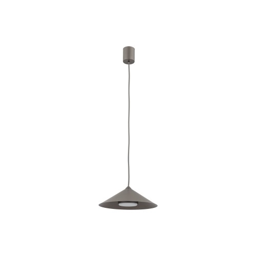 LAMPAMI - brązowa lampa sufitowa wisząca, lampa wisząca pojedyncza, lampa wisząca do kuchni nad stół, oświetlenie nad wyspę kuchenną, oświetlenie do jadalni nad stół LUME S NEW BROWN