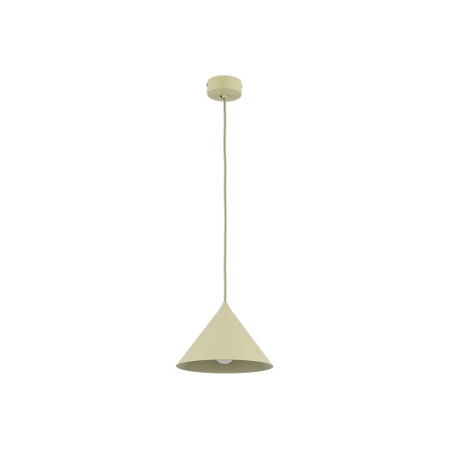 LAMPAMI - lampa wisząca pojedyncza długa, oświetlenie nad stołem, lampa okrągła wisząca, lampa do jadalni nad stół, lampa wisząca do kuchni nad stół CONO S PISTACIO