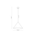 LAMPAMI - lampa wisząca pojedyncza długa  CONO S PISTACIO szkic