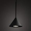LAMPAMI - lampa wisząca czarna nowoczesna, lampa wisząca pojedyncza, oświetlenie nad wyspę kuchenną, lampa wisząca do sypialni przy łóżku, metalowa lampa wisząca CONO MINI BLACK