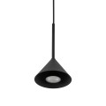 LAMPAMI - lampa wisząca czarna nowoczesna, lampa wisząca pojedyncza, oświetlenie nad wyspę kuchenną, lampa wisząca do sypialni przy łóżku, metalowa lampa wisząca CONO MINI BLACK