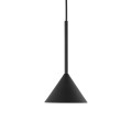 LAMPAMI - lampa wisząca czarna nowoczesna, lampa wisząca pojedyncza, oświetlenie nad wyspę kuchenną, lampa wisząca do sypialni przy łóżku, metalowa lampa wisząca CONO MINI BLACK