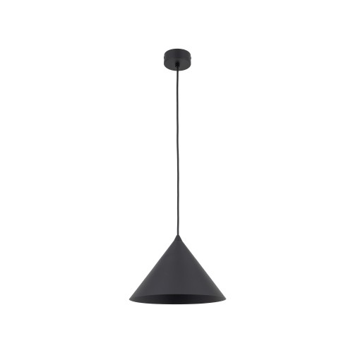 LAMPAMI - lampa wisząca czarna nowoczesna, metalowa lampa wisząca, długa lampa wisząca czarna, lampa wisząca nad stół w jadalni, lampa do kuchni wisząca, oświetlenie nad wyspę kuchenną CONO M BLACK