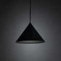 LAMPAMI - lampa wisząca czarna nowoczesna, metalowa lampa wisząca, długa lampa wisząca czarna, lampa wisząca nad stół w jadalni, lampa do kuchni wisząca, oświetlenie nad wyspę kuchenną CONO M BLACK