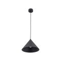 LAMPAMI - lampa wisząca czarna nowoczesna, metalowa lampa wisząca, długa lampa wisząca czarna, lampa wisząca nad stół w jadalni, lampa do kuchni wisząca, oświetlenie nad wyspę kuchenną CONO M BLACK