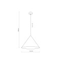 LAMPAMI - lampa wisząca czarna nowoczesna CONO M BLACK szkic