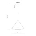 LAMPAMI - lampa wisząca pojedyncza długa CONO L BRICK szkic