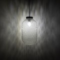 LAMPAMI - beżowa lampa wisząca szklana, lampa sufitowa pojedyncza, lampa do sypialni, modna lampa do salonu, lampa wisząca nad stół w jadalni, oświetlenie nad wyspę kuchenną MALINDI A NOWODVORSKI