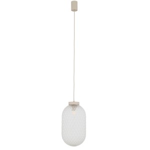 Beżowa lampa wisząca szklana 180 cm 1xE14 MALINDI A