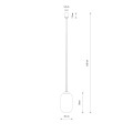 LAMPAMI - beżowa lampa wisząca szklana MALINDI A NOWODVORSKI szkic