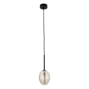 Lampa wisząca szklana kula bursztynowa 145 cm 1xG9 PEARL COGNAC