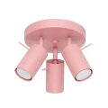 LAMPAMI - lampa sufitowa różowa plafon sufitowy regulowany, lampa sufitowa do pokoju dziewczynki, lampa przysufitowa, plafon sufitowy okrągły, tuby sufitowe, różowa lampa sufitowa, lampa do pokoju dziecka RING 3P różowy sollux