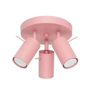 Lampa sufitowa różowa plafon sufitowy regulowany 3xGU10 RING 3P