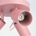 LAMPAMI - lampa sufitowa różowa plafon sufitowy regulowany, lampa sufitowa do pokoju dziewczynki, lampa przysufitowa, plafon sufitowy okrągły, tuby sufitowe, różowa lampa sufitowa, lampa do pokoju dziecka RING 3P różowy sollux