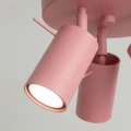 LAMPAMI - lampa sufitowa różowa plafon sufitowy regulowany, lampa sufitowa do pokoju dziewczynki, lampa przysufitowa, plafon sufitowy okrągły, tuby sufitowe, różowa lampa sufitowa, lampa do pokoju dziecka RING 3P różowy sollux