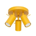 LAMPAMI - lampa sufitowa żółta, lampa sufitowa do pokoju dziecka, lampa przysufitowa, plafon sufitowy okrągły, tuby sufitowe, żółta lampa sufitowa do małego pokoju RING 3P żółty sollux