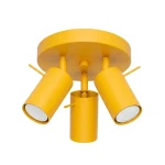 Lampa sufitowa żółta plafon sufitowy regulowany 3xGU10 RING 3P 
