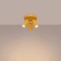 LAMPAMI - lampa sufitowa żółta, lampa sufitowa do pokoju dziecka, lampa przysufitowa, plafon sufitowy okrągły, tuby sufitowe, żółta lampa sufitowa do małego pokoju RING 3P żółty sollux