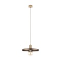 LAMPAMI - lampa wisząca pojedyncza dwukolorowa, lampa wisząca do kuchni, lampa do salonu, lampa wisząca brązowa,  lampa do jadalni nad stół, lampa do pokoju młodzieżowego SILA SABIA BROWN