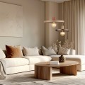 LAMPAMI - lampa wisząca pojedyncza dwukolorowa, lampa wisząca do kuchni, lampa do salonu, lampa wisząca brązowa,  lampa do jadalni nad stół, lampa do pokoju młodzieżowego SILA SABIA BROWN