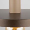 LAMPAMI - lampa wisząca pojedyncza dwukolorowa, lampa wisząca do kuchni, lampa do salonu, lampa wisząca brązowa,  lampa do jadalni nad stół, lampa do pokoju młodzieżowego SILA SABIA BROWN