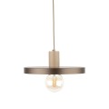 LAMPAMI - lampa wisząca pojedyncza dwukolorowa, lampa wisząca do kuchni, lampa do salonu, lampa wisząca brązowa,  lampa do jadalni nad stół, lampa do pokoju młodzieżowego SILA SABIA BROWN