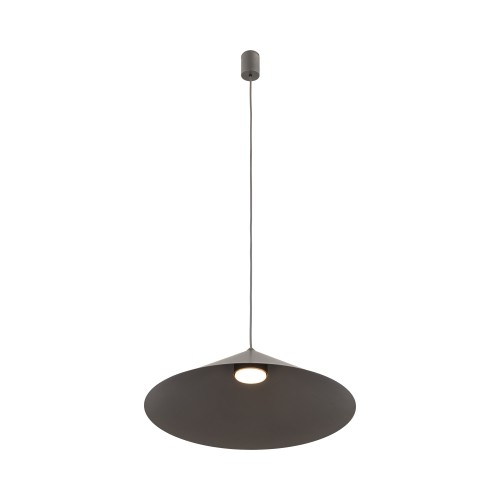 LAMPAMI - brązowa lampa wisząca pojedyncza, metalowa lampa wisząca, brązowa lampa nad stół do jadalni, lampa wisząca do sypialni, lampa sufitowa wisząca LUME XL NEW BROWN