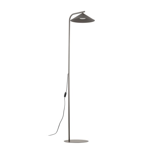 LAMPAMI - lampa podłogowa do salonu, lampa stojąca metalowa, lampa stojąca do czytania, lampa nocna stojąca LUME NEW BROWN
